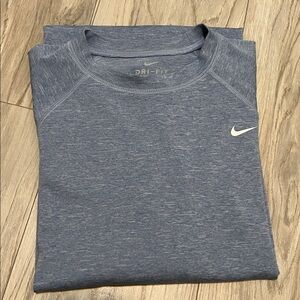 Nike Men's Dri-Fit Heathered Blue Short Sleeve Tee